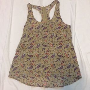 Paisley high low tank